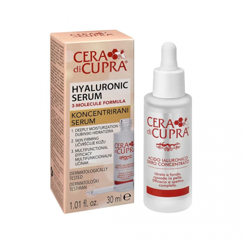 Cera di Cupra Hyaluronic Acid Concentrate Serum Εμπλουτισμένο Serum Με 3 Διαφορετικούς Τύπους Υαλουρονικού Οξέως, 30ml